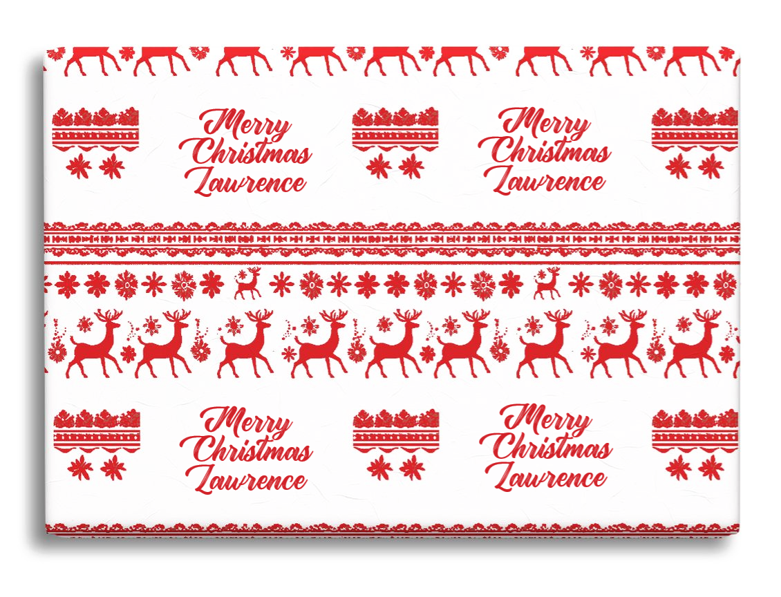 Festive running reindeer